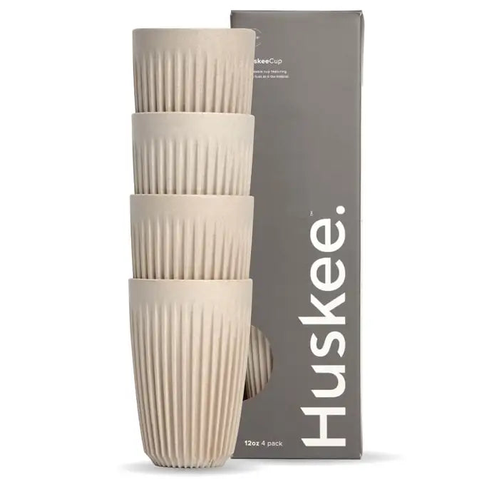 Huskee Original Reusable Coffee Cups 4-Pack - Various Styles