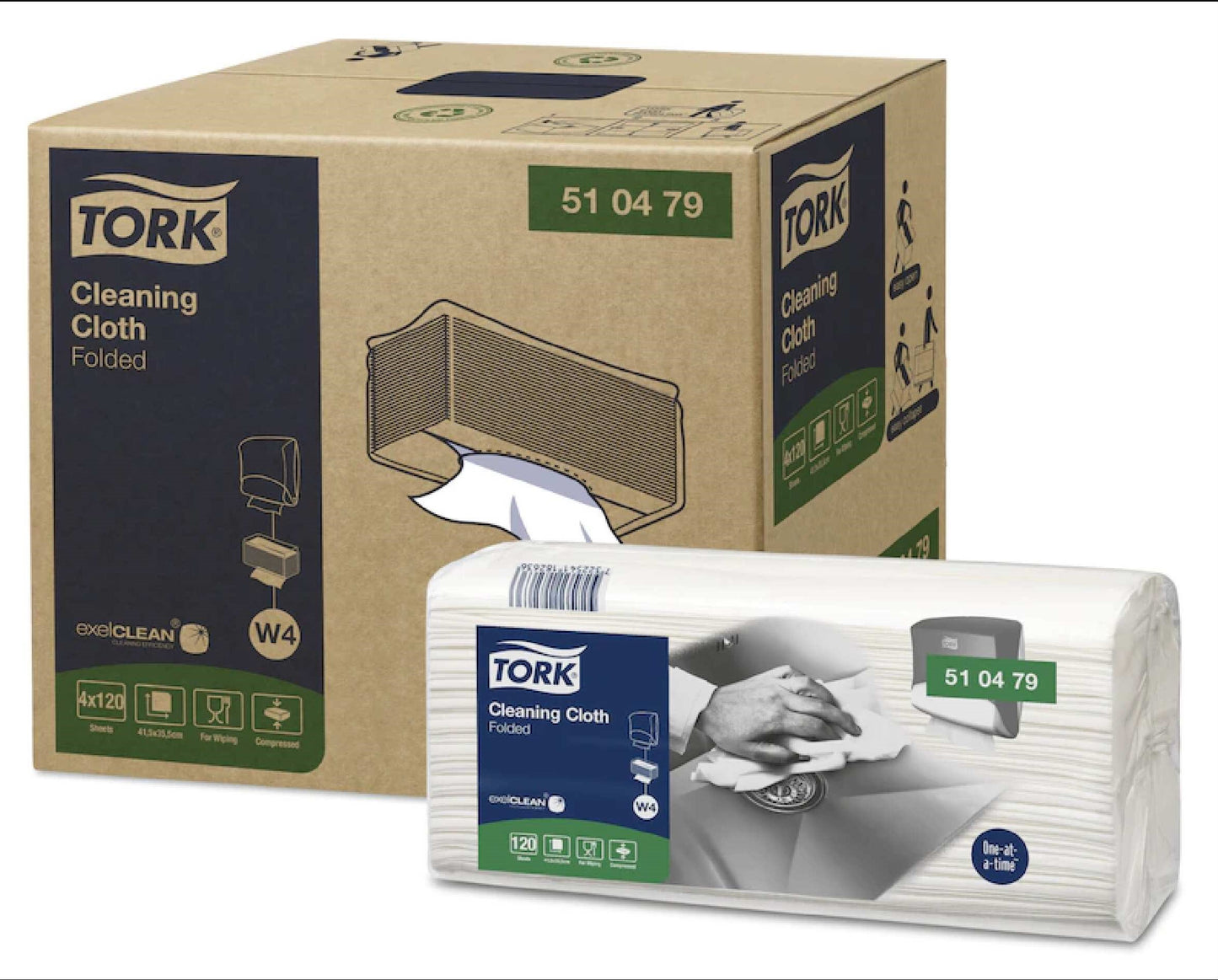 Tork Cleaning Cloth Folded W4 120's
