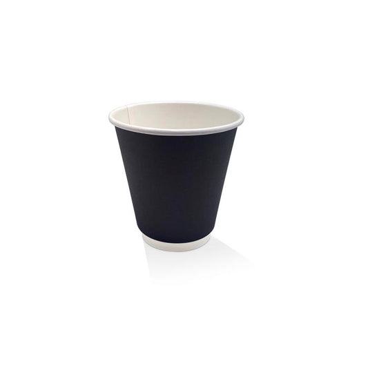 PE Coated Double Wall Cup - Black