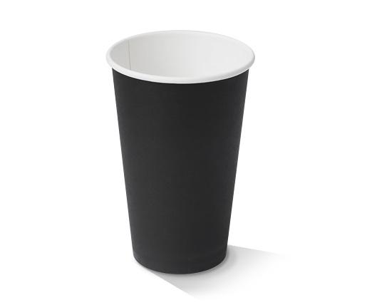 PE Coated Single Wall Cup - Black - Various Sizes