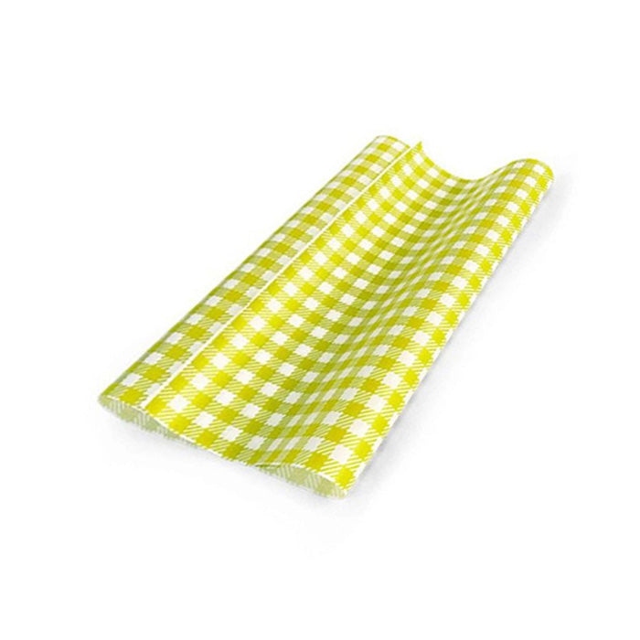 Gingham Printed Greaseproof Paper - 190x300mm - Various Colours