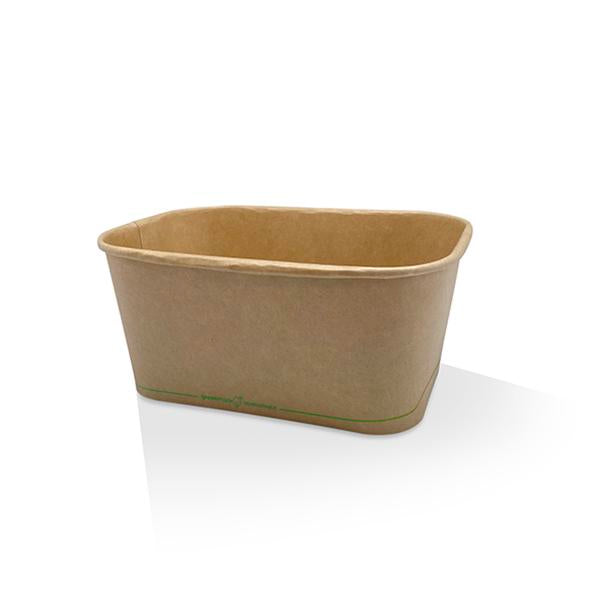 PLA Coated Kraft Rectangular Container - Various Sizes