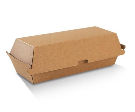Plain Brown Hot Dog Box - Corrugated