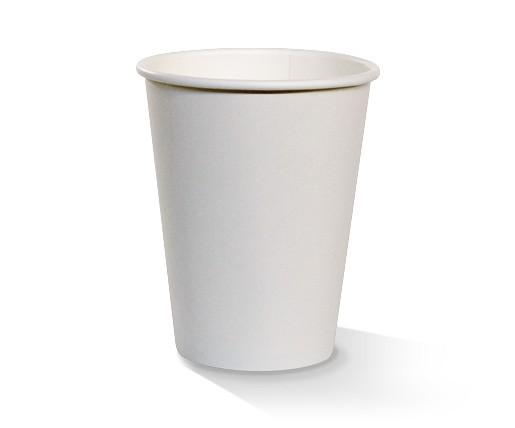 Coated Single Wall Coffee Cups - Various Sizes - White