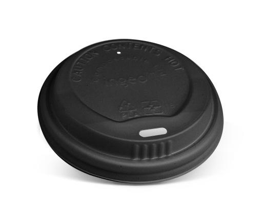 CPLA Cup Lid - 6/8/10oz Hot & Cold Cup - Black 1000pc/ctn