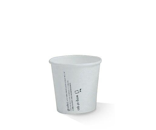PLA Coated Single Wall Cup - White - Various Sizes