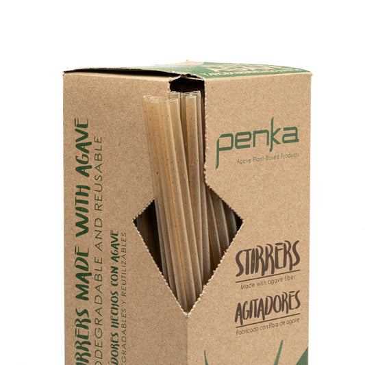 AGAVE Biodegradable Regular Drinking Straws - UNWRAPPED