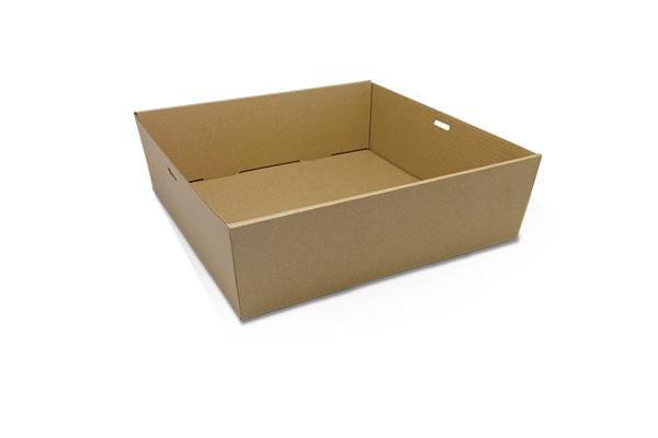 Brown Corrugated Square Lid for Catering Tray - Medium