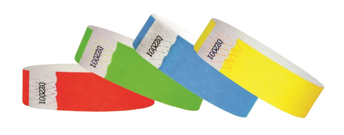 Tyvek Wristbands - Various Colours - Pkt/100
