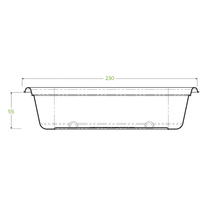 1000ml White Biocane Takeaway Container