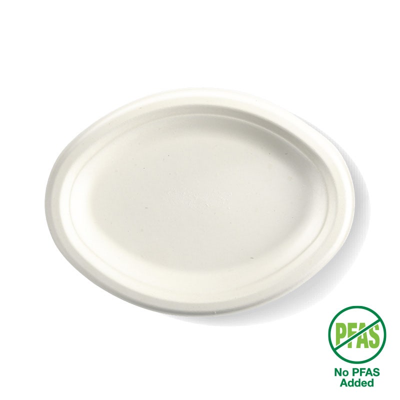 Oval Plant Fibre Plate - Various Sizes