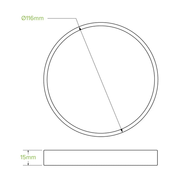 430-950ml / 12-32oz White Paper BioBowl Lid