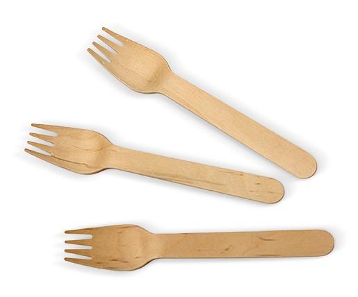 16cm Coated Wooden Cutlery - Knife, Fork (sold separately)