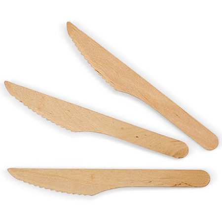 16cm Coated Wooden Cutlery - Knife, Fork (sold separately)