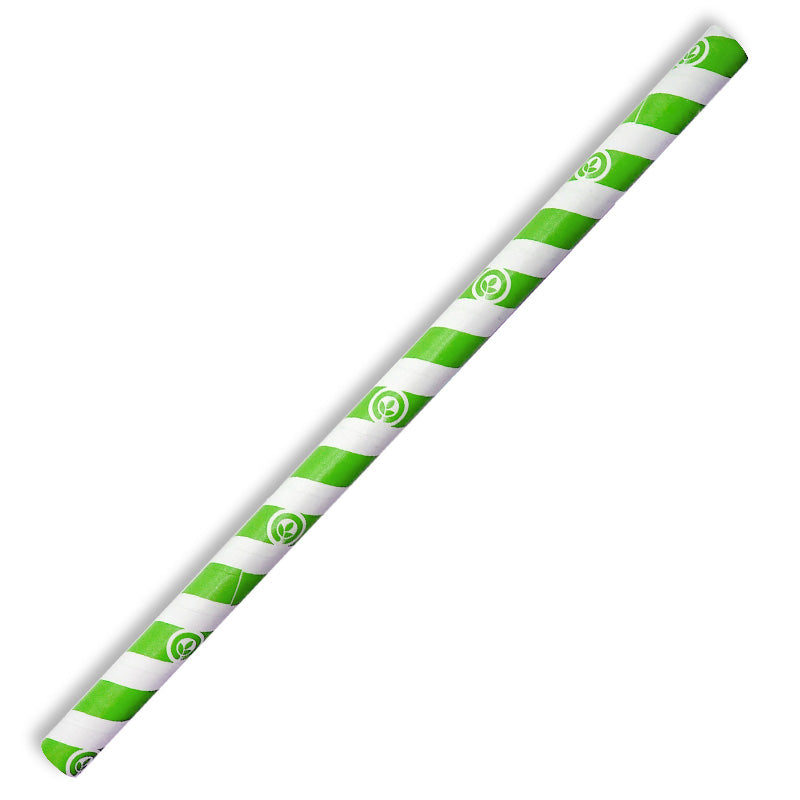 Jumbo Biostraw Green Stripe
