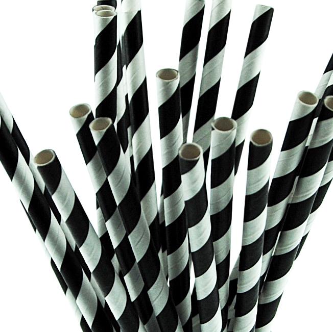 Straw Paper Regular - Black/White