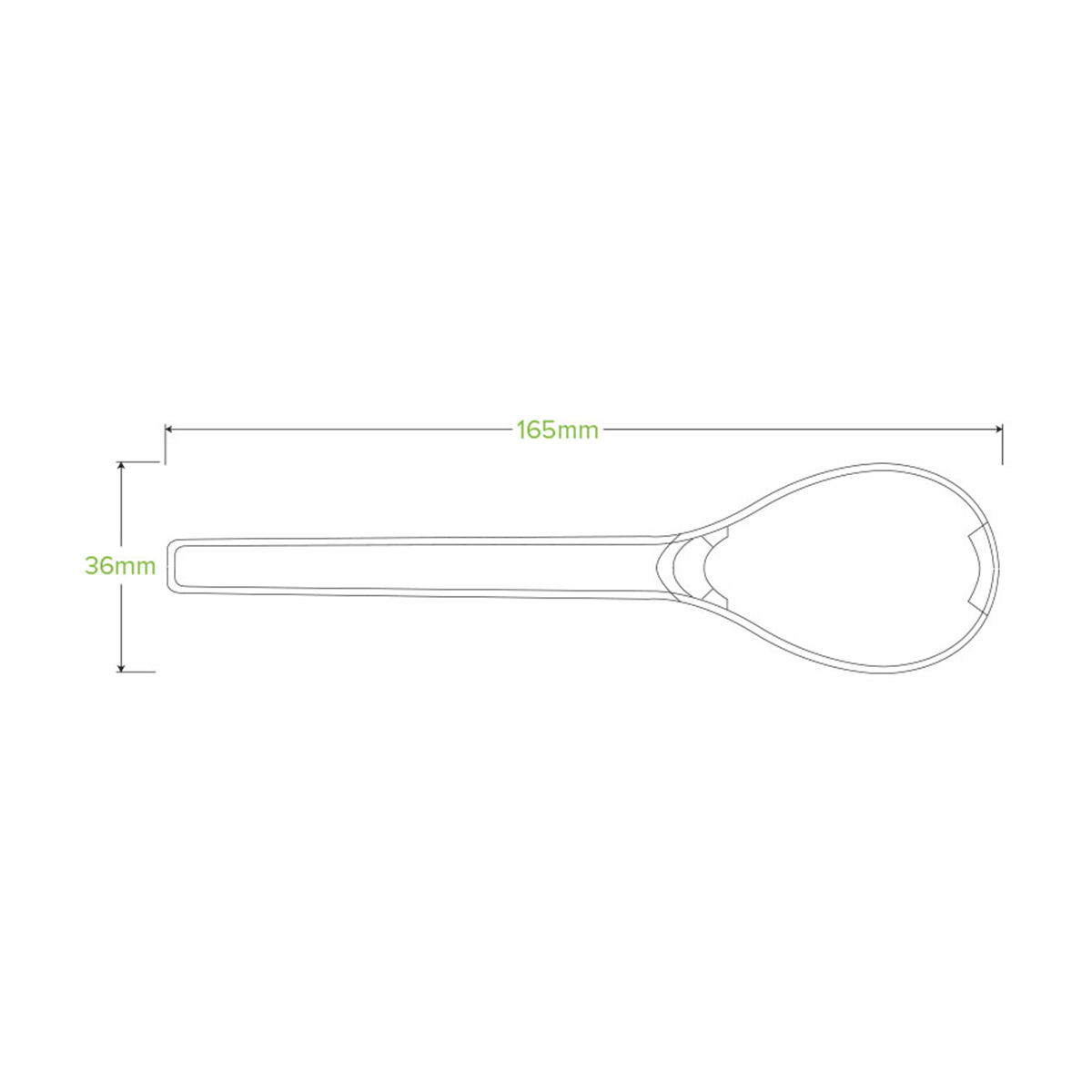 BioPak Compostable 6.5" PLA Spoon