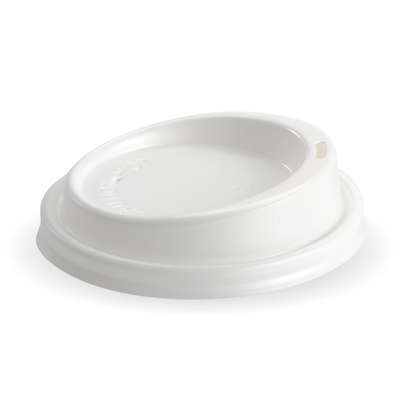 12/16/20oz PS White Bio Coffee Cup Lid