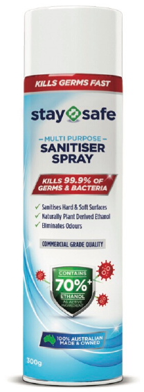 Stay Safe Sanitiser Spray 300g - Unscented