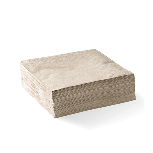 2-Ply 1/4 Fold Natural Corner Embossed Dinner Bio Napkin