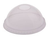 PET dome lid/10/12oz cup /Die-cut hole