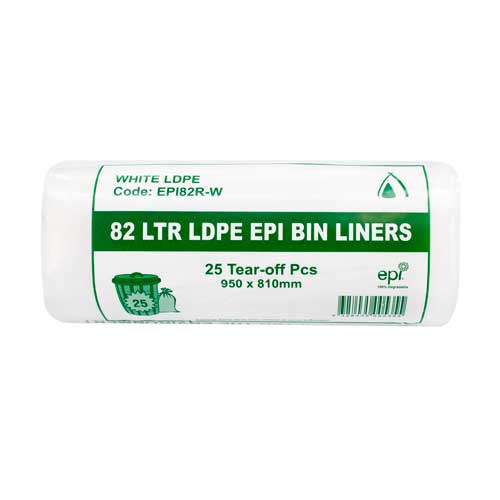 82L White Bin Liner Roll
