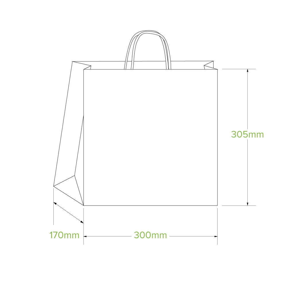 Large Twist Handle Kraft Paper Bags