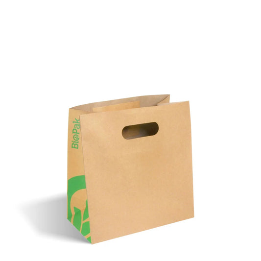 Small Die Cut Handle Kraft Paper Bags