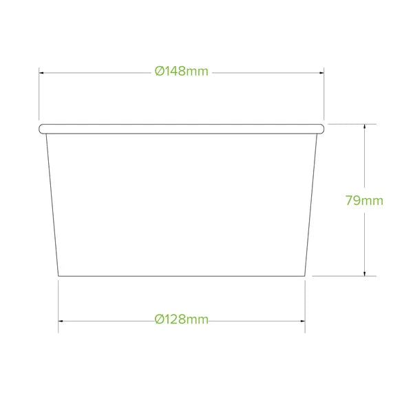 Kraft BioBowl (Lid sold separately) - Various Sizes