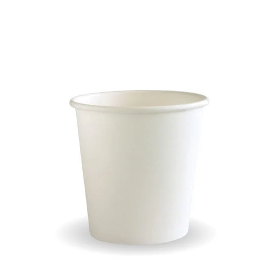 120ml / 4oz (63mm) White Single Wall BioCup