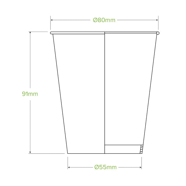 280ml / 8oz Green Cold Paper BioCup