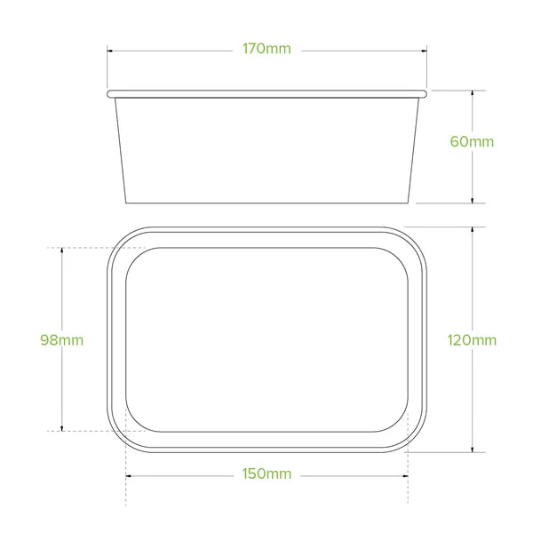 750ml Kraft BioBoard Takeaway Base