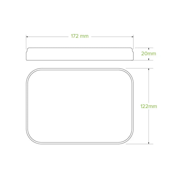 500-1,000ml Kraft BioBoard Takeaway Lid