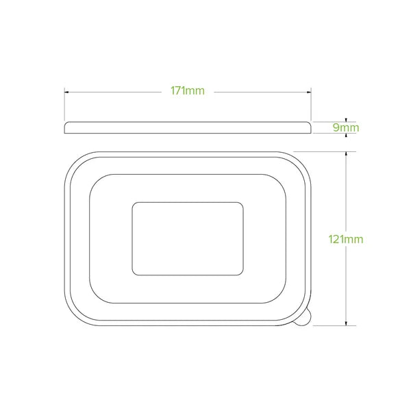 500-1,000ml Paper Board Takeaway PP Lid