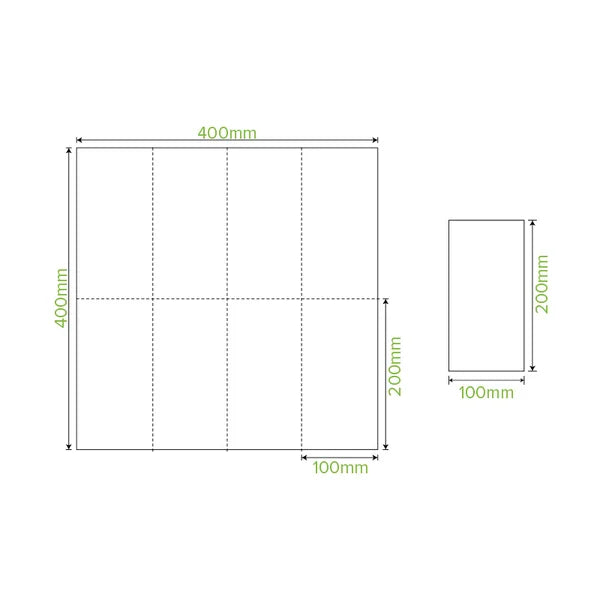 2-Ply 1/8 Fold White Quilted Dinner BioNapkin