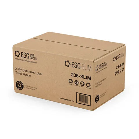 ESG SLIM 100% RECYCLED TOILET TISSUE CONTROLLED USE 2PLY (CTN/36)