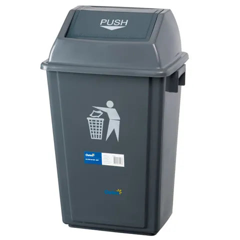 FLIP BIN - GREY - 60ltr