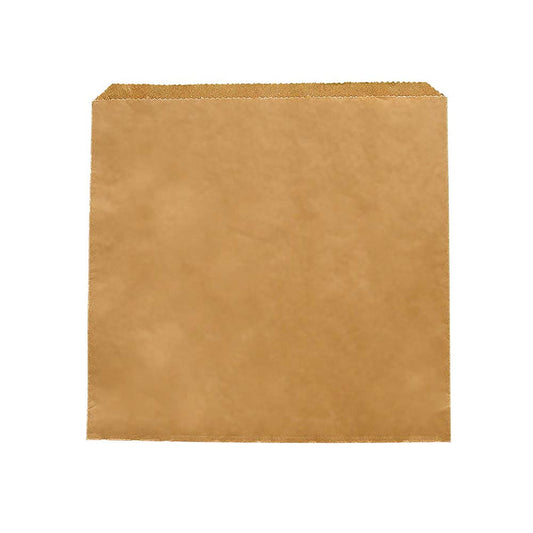Recycled Flat Brown Paper Bag - Various Sizes