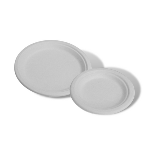 Sugarcane Round Plate - White - Various Sizes