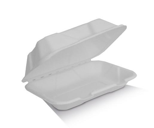 Sugarcane Clamshell Takeaway Container - 9x6x3
