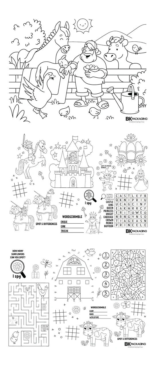 Kids Games Placemats