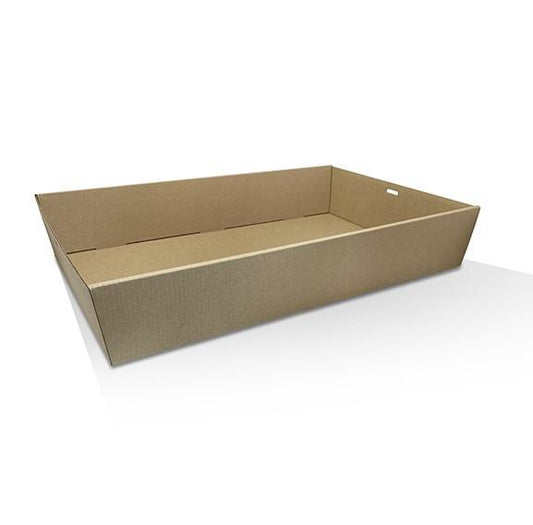 Brown Corrugated Rectangle Catering Tray - Medium Plus