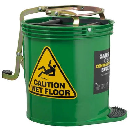 CONTRACTOR MOP BUCKET WITH ROLLER WRINGER 15ltr