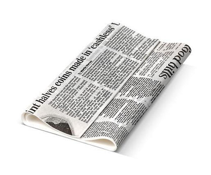 Printed Greaseproof Paper - 190x300mm - Various Colours