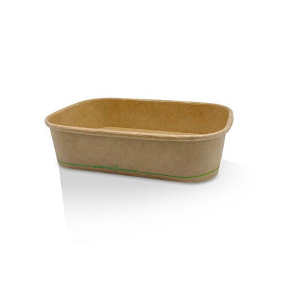 PLA Coated Kraft Rectangular Container - Various Sizes