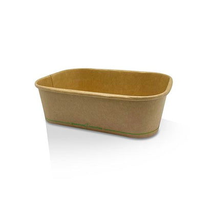 PLA Coated Kraft Rectangular Container - Various Sizes
