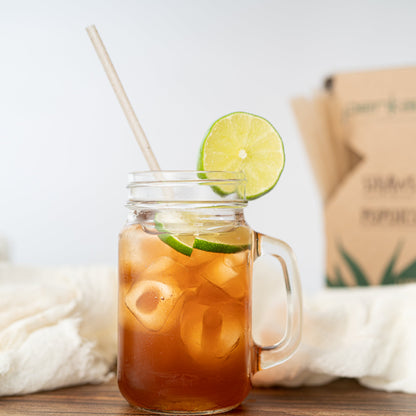 AGAVE Biodegradable Regular Straws - UNWRAPPED - Various Colours