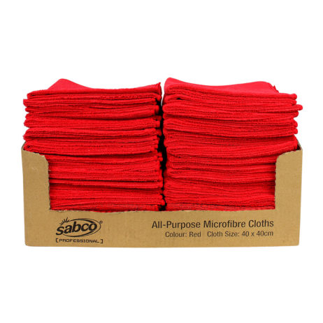 Sabeco All Purpose Microfibre Cloth - 12 pack -  Various Colours