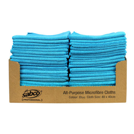 Sabeco All Purpose Microfibre Cloth - 12 pack -  Various Colours