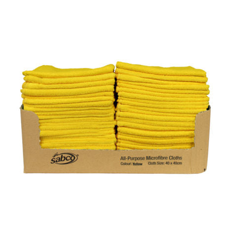 Sabeco All Purpose Microfibre Cloth - 12 pack -  Various Colours